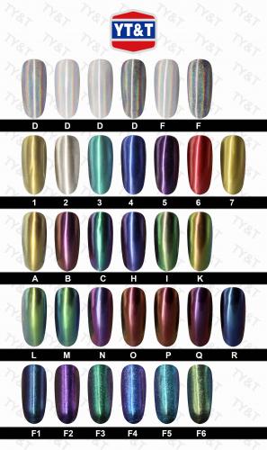 Espejo Polvo Uñas Efecto Cromo Glitter Mirror Powder Nail 28 colores